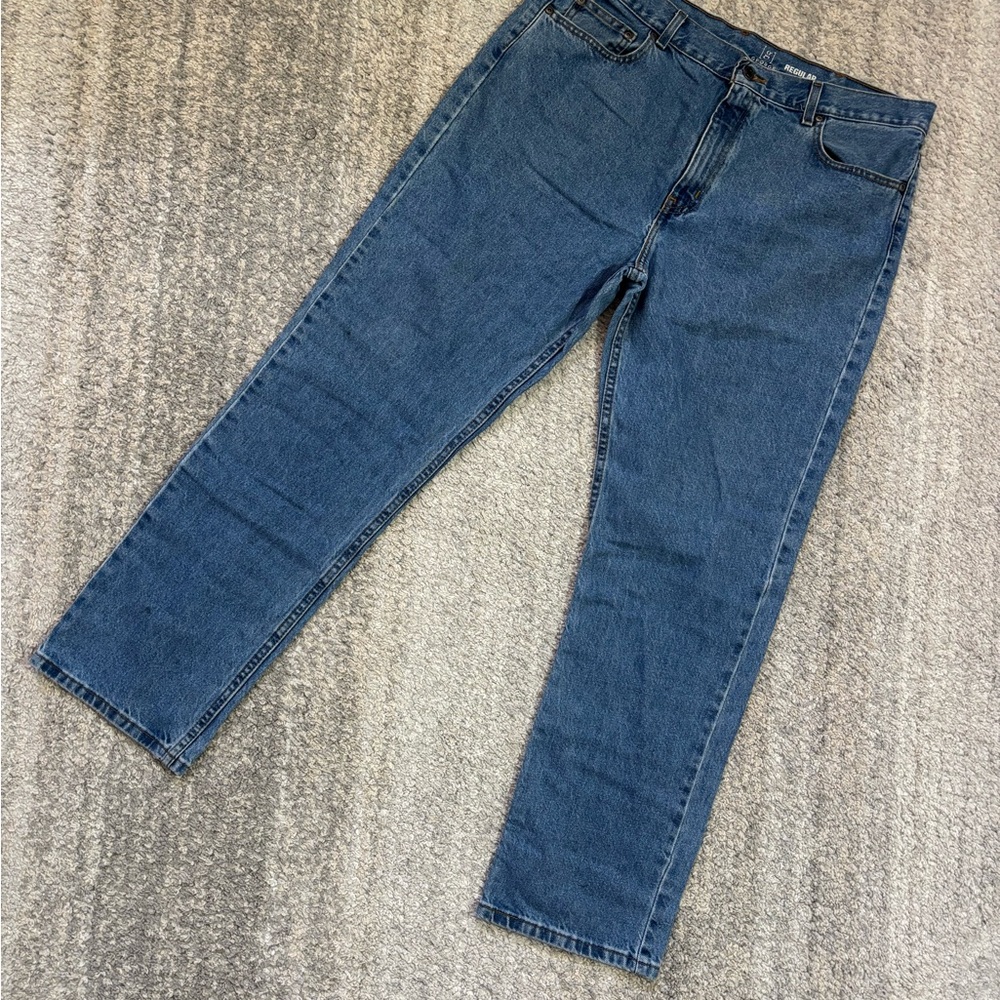 George Men's Straight Blue Jeans